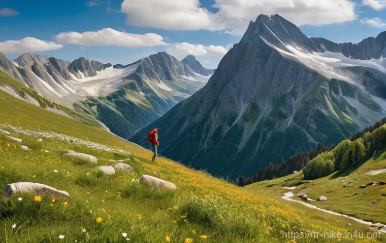 등산 사고 예방을 위한 팁 - **"Focused Hiker with Map and Compass in Alpine Terrain"**
    A female hiker, wearing durable, well...
