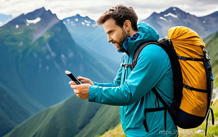 등산 복장 구성 가이드 - **Prompt: A close-up view of an adult hiker's feet and lower legs, showcasing sturdy, waterproof hik...