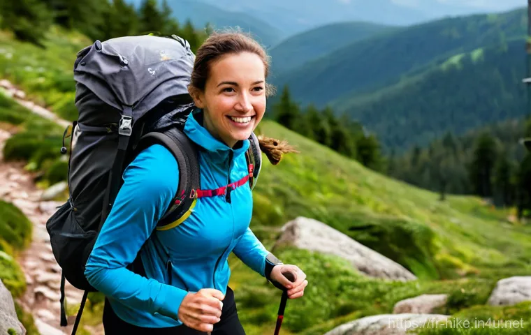 등산 스틱 사용법 - Prompt 1: Confident Descent in the Vosges**