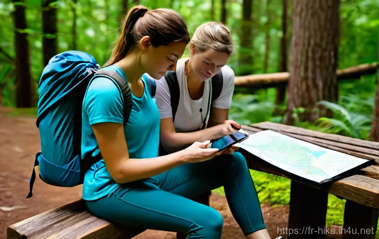 등산 초보자 주의사항 - **Prompt:** A solo female hiker, approximately 30 years old, stands triumphantly on a scenic mountai...