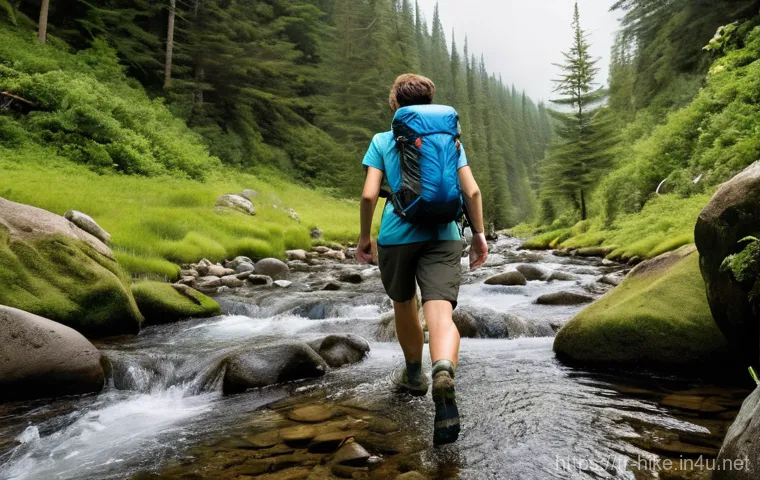 등산 초보자 주의사항 - **Prompt:** A young couple, both in their late 20s, are seated on a wooden bench at a picturesque fo...